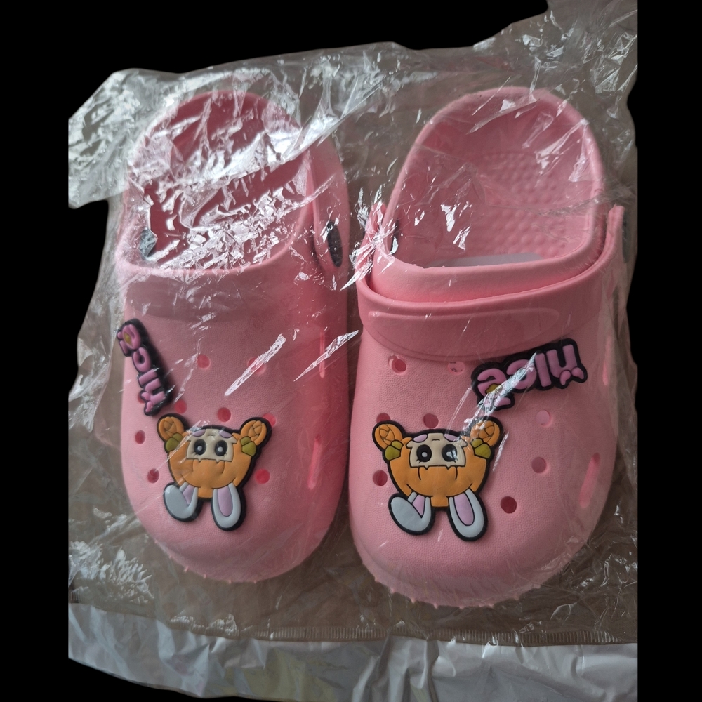 BAMBOO Pink Kids Bunny Clog Sandals